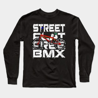 BMX SPORT FLATSTREET FREESTYLE GIFT SHIRT WHITE GESCHENK SHIRT WEISS Long Sleeve T-Shirt